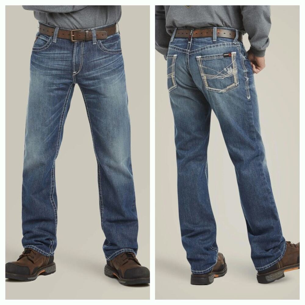 NEW‎ Ariat FR M4 Relaxed Boot Cut Jeans 42x30 Flame Resistant CAT 2 Work Glacier